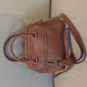 Michael Kors Knox Medium Brown Satchel Crossbody
